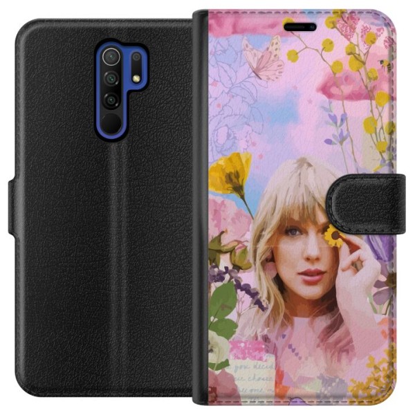 Xiaomi Redmi 9 Plånboksfodral Taylor Swift - Blomma