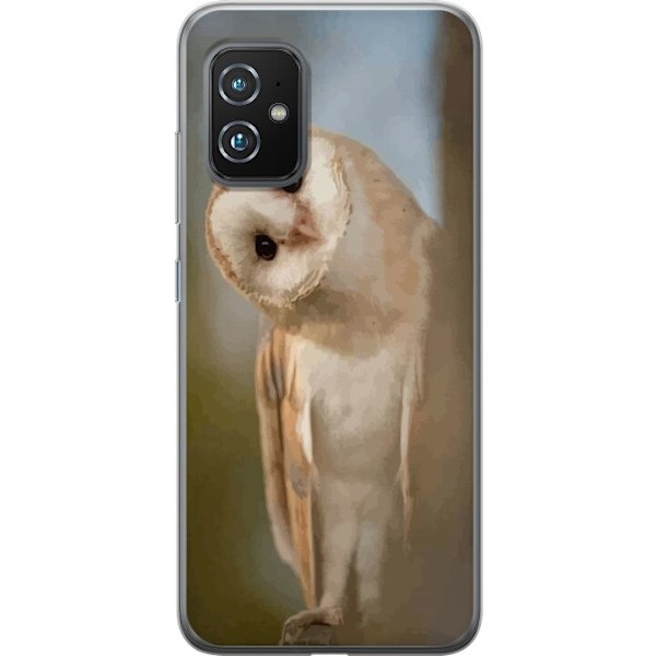 Asus Zenfone 8 Läpinäkyvä kuori Uggla Utelias Katse Lintumotiivi Metsä Luonto Grafinen Suunnittelu Suosittu Motiivi Eläin Teema Koriste