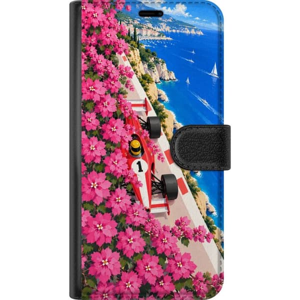 Kompatibelt Lommeboketui til Xiaomi Redmi Note 9 Rosa blomsteracing rosa