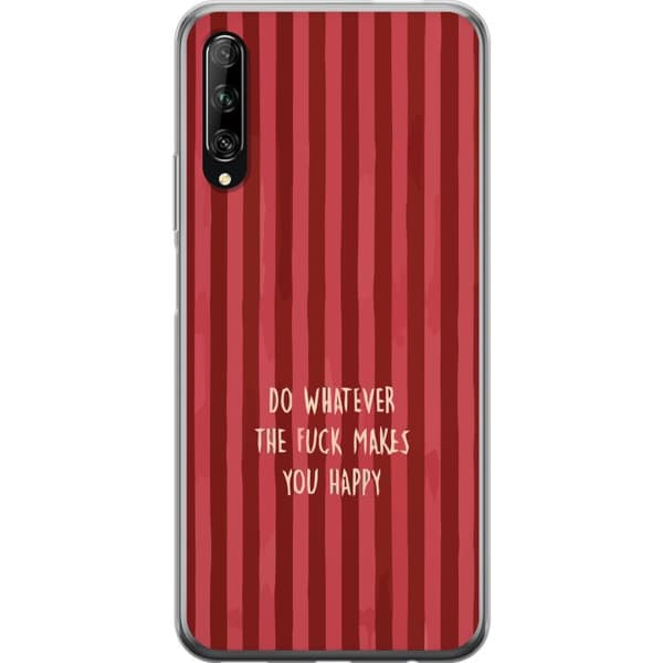 Kompatibelt Mobildeksel til Huawei P smart Pro 2019 Gör det som gör dig glad rød