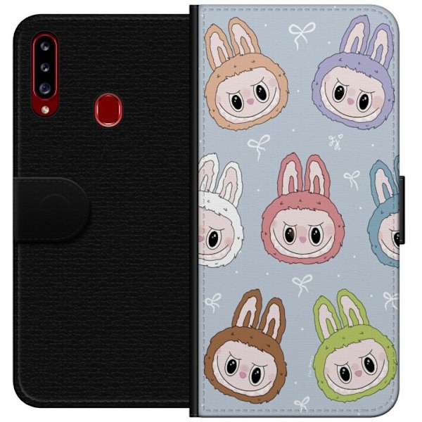 Samsung Galaxy A20s Plånboksfodral Pastel Labubu