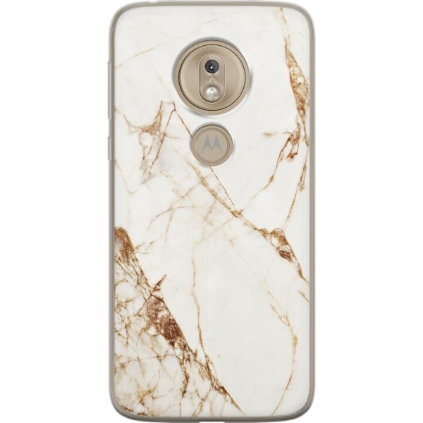 Motorola Moto G7 Play Gjennomsiktig deksel Hvit marmor