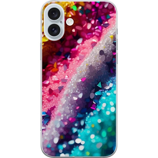 Apple iPhone 16 Plus Läpinäkyvä kuori Glitter