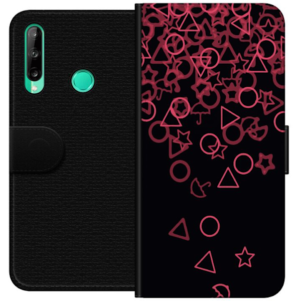 Huawei P40 lite E Tegnebogsetui Squid Game Ikoner Serie Design Populært TV Spil Ikoner Grafisk Motiv Asiatisk Trend Dramaserie