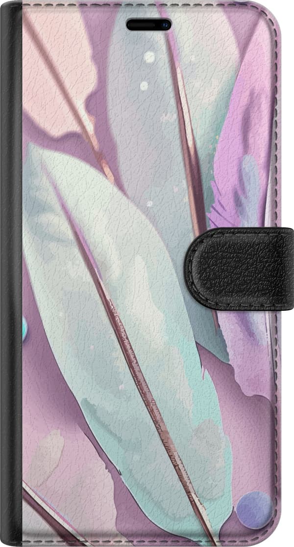 Kompatibel Tegnebogsetui til Apple iPhone 11 Fjer i pastel