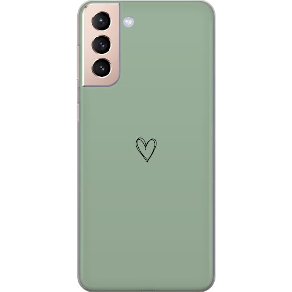 Samsung Galaxy S21 Genomskinligt Skal Hjärta