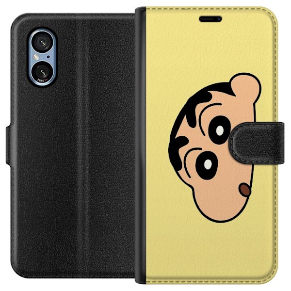 Sony Xperia 10 VI Lompakkokotelo Peeking Shinchan