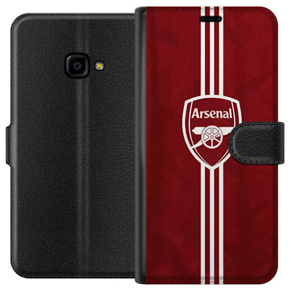 Samsung Galaxy Xcover 4 Lompakkokotelo Arsenal Emblem Jalkapallo Premier League Seuravaakuna Punainen Valkoinen Ikoninen Fanit Lontoo Urheilu Motiivi