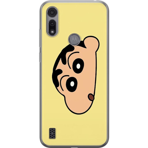 Motorola Moto E6i Gennemsigtig cover Peeking Shinchan