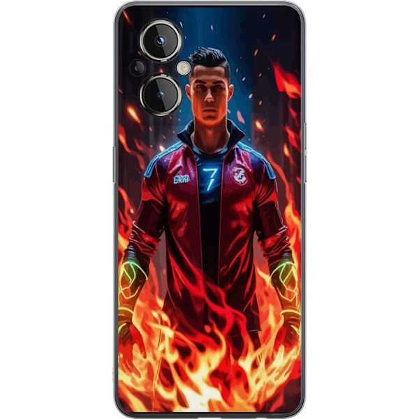 OnePlus Nord N20 5G Läpinäkyvä kuori Ronaldo Inferno - jalkapallolegenda liekeissä