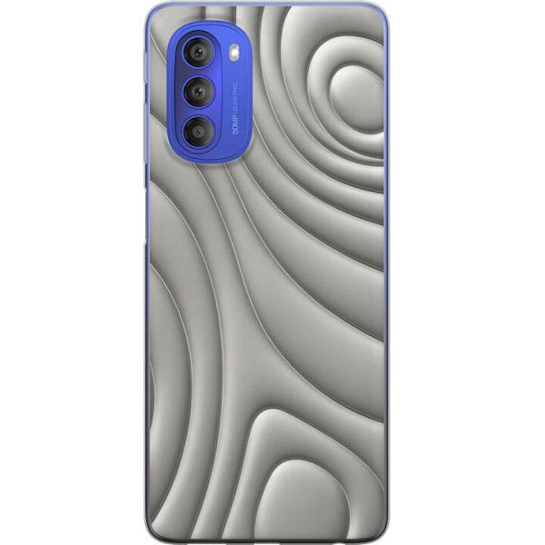Motorola Moto G51 5G Läpinäkyvä kuori Hopea-aallot