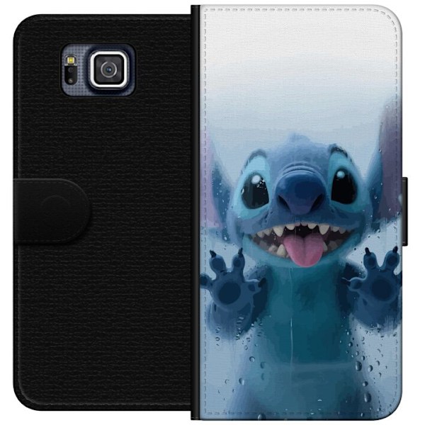 Samsung Galaxy Alpha Plånboksfodral Stitch Window View – Stitch vid ett fönster i söt stil