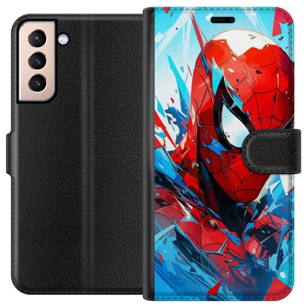 Kompatibelt Plånboksfodral till Samsung Galaxy S21 Spiderman