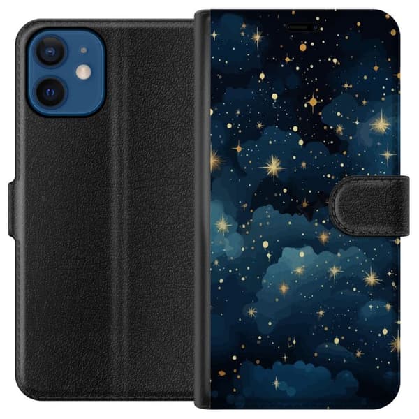Kompatibel Tegnebogsetui til Apple iPhone 12 mini Stjerner på himlen
