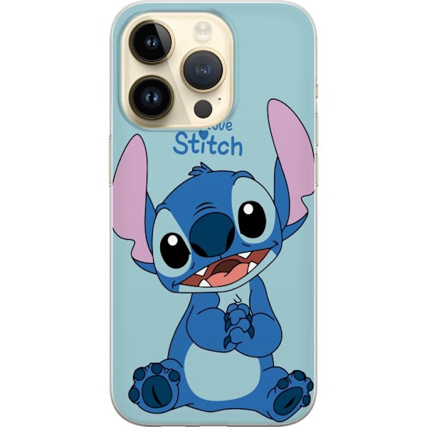 Apple iPhone 14 Pro Genomskinligt Skal Älska Stitch
