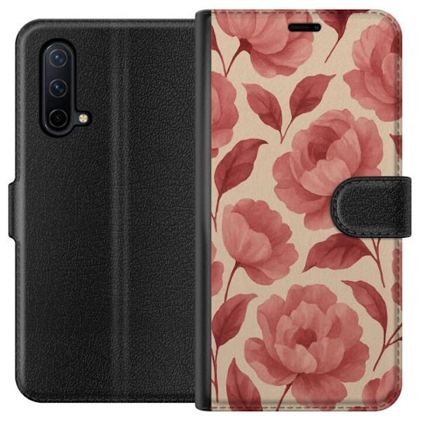 OnePlus Nord CE 5G Lompakkokotelo Ruusun Kukinta