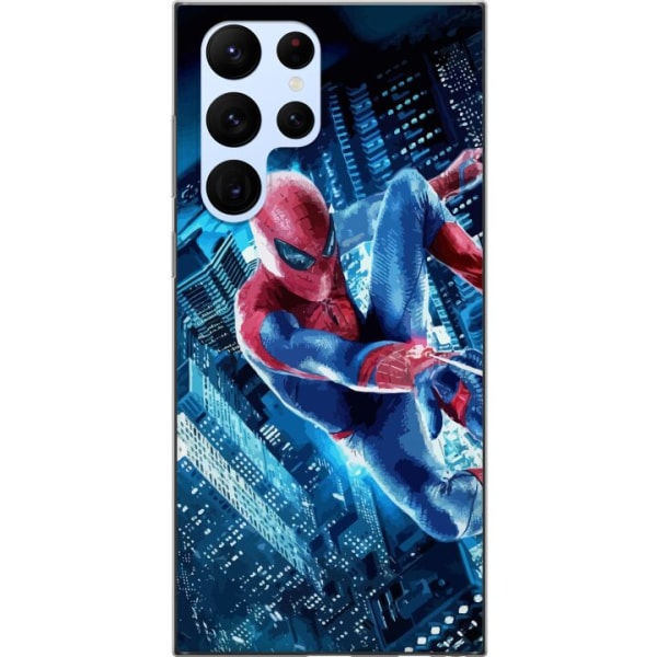 Samsung Galaxy S22 Ultra 5G Läpinäkyvä kuori Spiderman