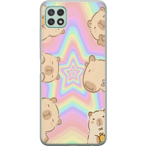 Samsung Galaxy A22 5G Läpinäkyvä kuori Kawaii Capybara Gala