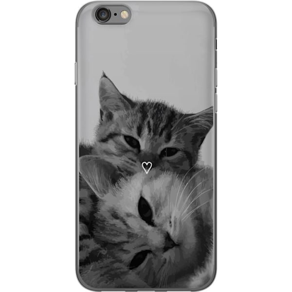 Apple iPhone 6s Läpinäkyvä kuori Kissan Sydän