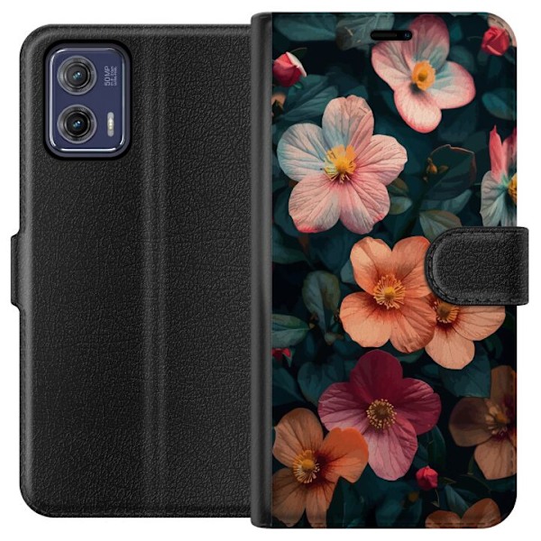 Motorola Moto G73 Plånboksfodral Blommor