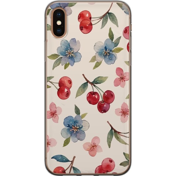 Apple iPhone XS Max Gjennomsiktig deksel Bær & Blomster - mø