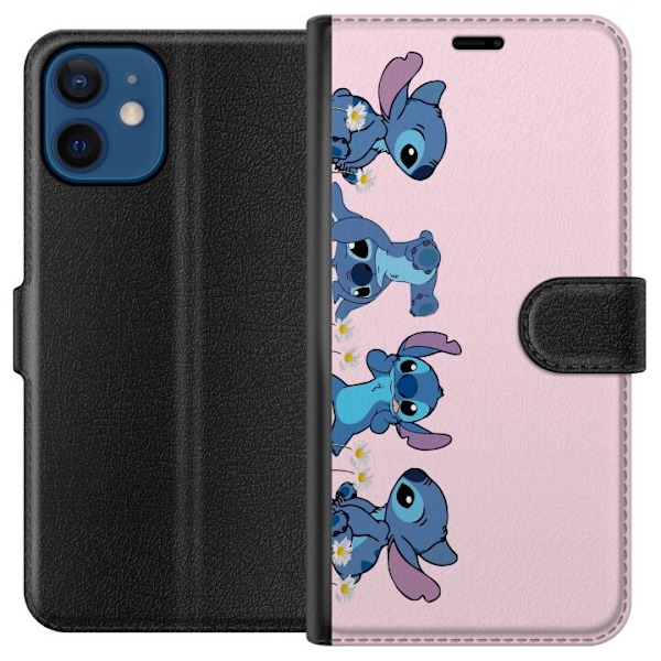 Apple iPhone 12  Tegnebogsetui  Stitch Grin & Leg – Perfekt
