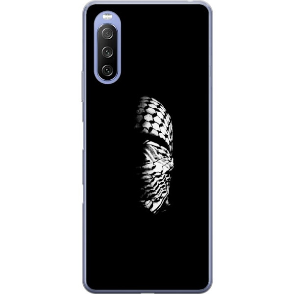 Sony Xperia 10 III Lite Läpinäkyvä kuori Keffiyeh-kuviointi