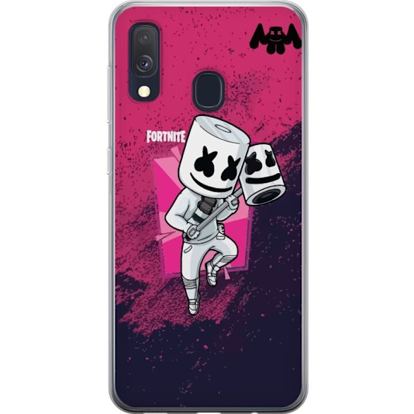 Samsung Galaxy A40 Gjennomsiktig deksel Marshmello Fortnite Sk