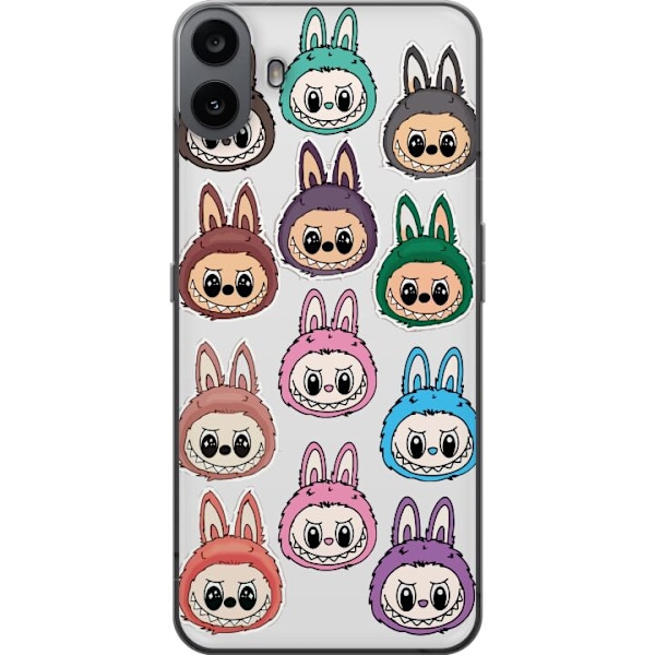 Nothing CMF Phone 1 Gjennomsiktig deksel Labubu Macaron Monste