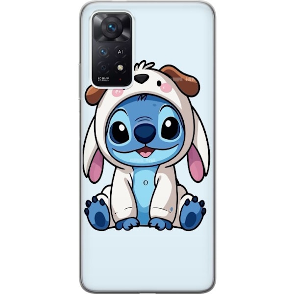Xiaomi Redmi Note 11 Pro Läpinäkyvä kuori Stitch Koirapuku Lilo & Stitch Disney Hauska Design Sininen Avaruusolento Sarjakuva Hahmo Suosittu Lapsil
