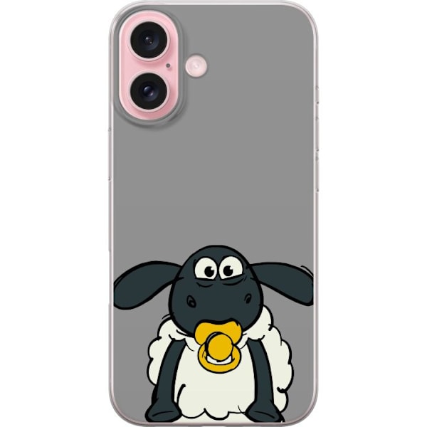 Apple iPhone 16 Läpinäkyvä kuori Shaun the sheep