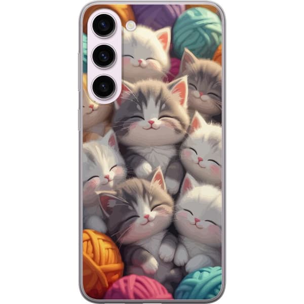Kompatibelt Mobildeksel til Samsung Galaxy S23+ Sovande kattungar beige