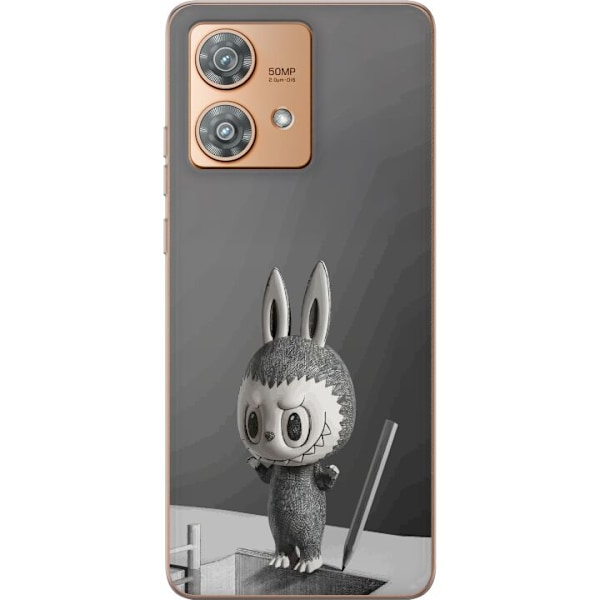 Motorola Edge 40 Neo Läpinäkyvä kuori Pop Mart MEGA LABUBU LABUBU Sketch 1000%
