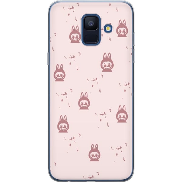 Samsung Galaxy A6 (2018) Genomskinligt Skal Labubu Neon Pop