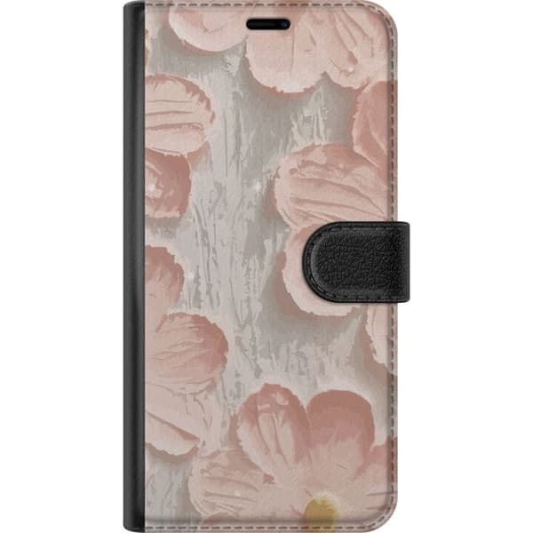 Kompatibelt Plånboksfodral till Samsung Galaxy A40 Rosa Blommor