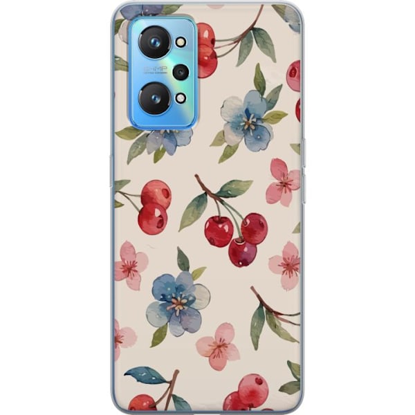 Realme GT Neo2 Läpinäkyvä kuori Marjat & Kukat - kuvio, jos