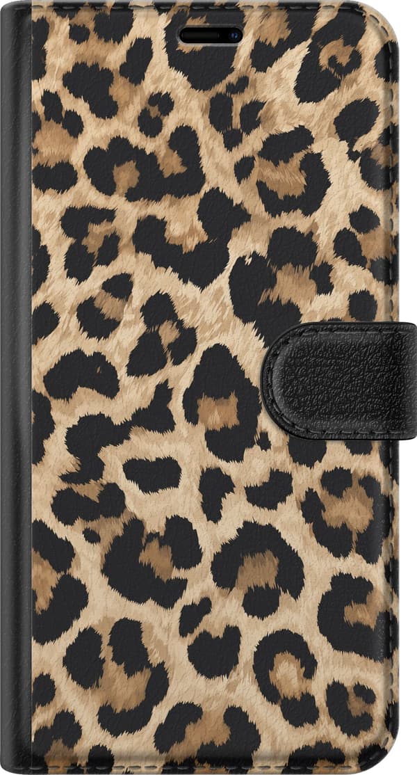 Kompatibelt Plånboksfodral till Apple iPhone 17 Bruna leopardfläckar brun