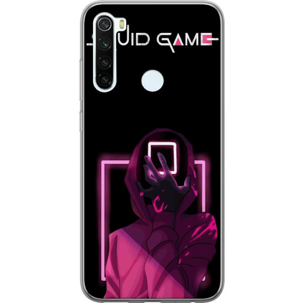 Xiaomi Redmi Note 8 Läpinäkyvä kuori Squid Game Teema Suosittu Sarja Motiivi Graafinen Ikoninen Suunnittelu Aasialainen Popkulttuuri Jännitys Draa