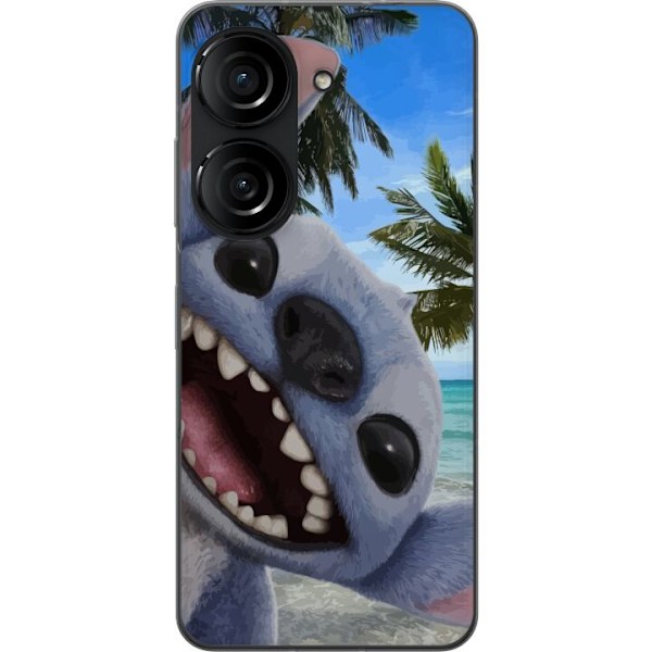 Asus Zenfone 10 Genomskinligt Skal Stitch mobilskal med Palmer i söt vänskapsdesign