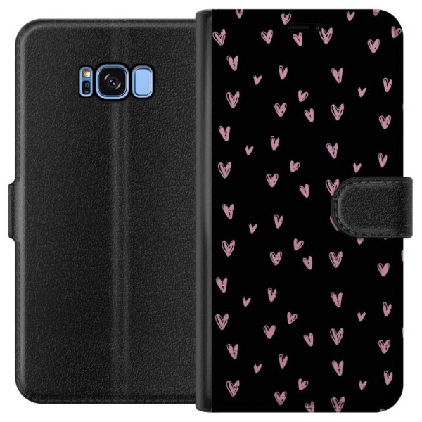 Samsung Galaxy S8 Plånboksfodral Små Hjärtan