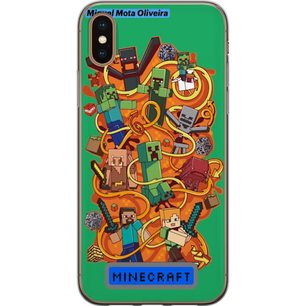 Apple iPhone X Genomskinligt Skal Minecraft