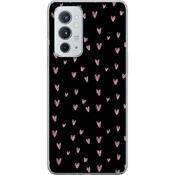 OnePlus 9RT 5G Läpinäkyvä kuori Pikku Sydämet