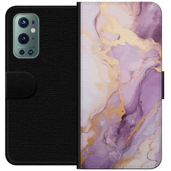 Kompatibel Tegnebogsetui til OnePlus 9 Pro Marmor Lilla Guld