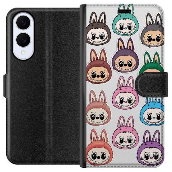 Samsung Galaxy S25 Edge Lompakkokotelo Labubu Macaron Monster