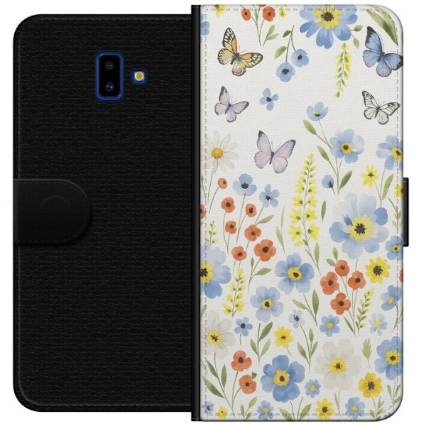 Samsung Galaxy J6+ Lommeboketui Sommerblomster
