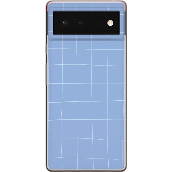 Google Pixel 6 Läpinäkyvä kuori Sininen verkko