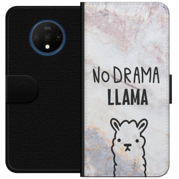 OnePlus 7T Lommeboketui Llama Marble