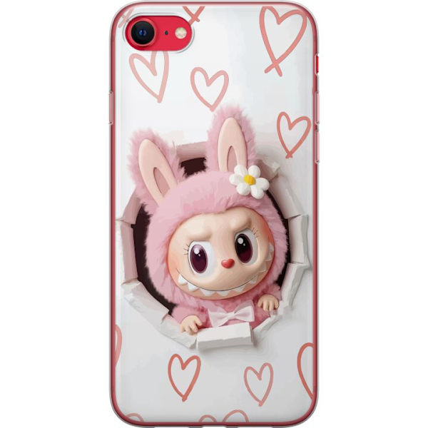 Apple iPhone 8 Läpinäkyvä kuori Labubu Sydän Taustakuva Pop Mart Rakkausteema Hahmodesign Suosittu Motiivi Keräilytaideteossarja
