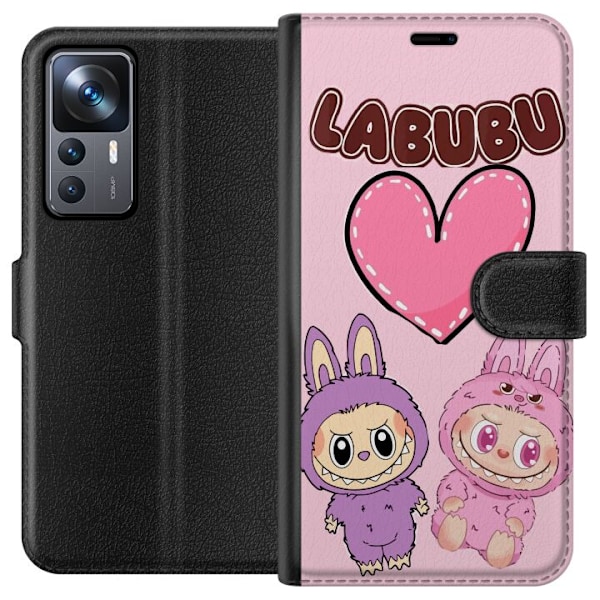 Xiaomi 12T Tegnebogsetui Labubu Pink Monster