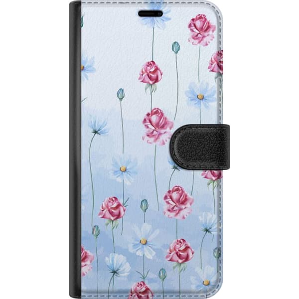 Kompatibel Tegnebogsetui til Apple iPhone 13 mini Kronbladsdrøm himmelblå